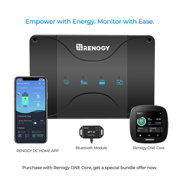 Renogy DCC30S 12V 30A Dual Input DC-DC On-Board Battery Charger with MPPT with Renogy ONE Core Details