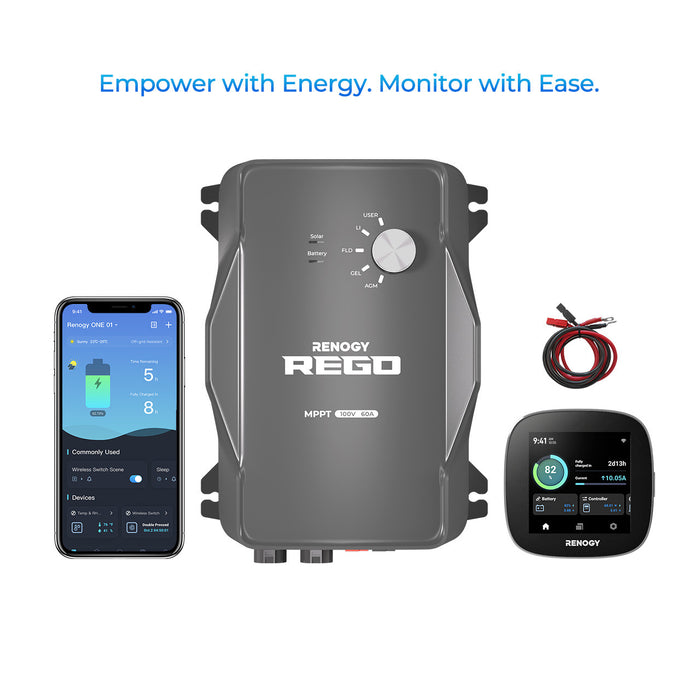 Purchase Renogy REGO 12V 60A MPPT Solar Charge Controller w/ Renogy ONE