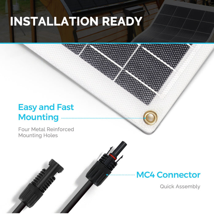 Renogy 50 Watt 12 Volt Flexible Monocrystalline Solar Panel Product Image
