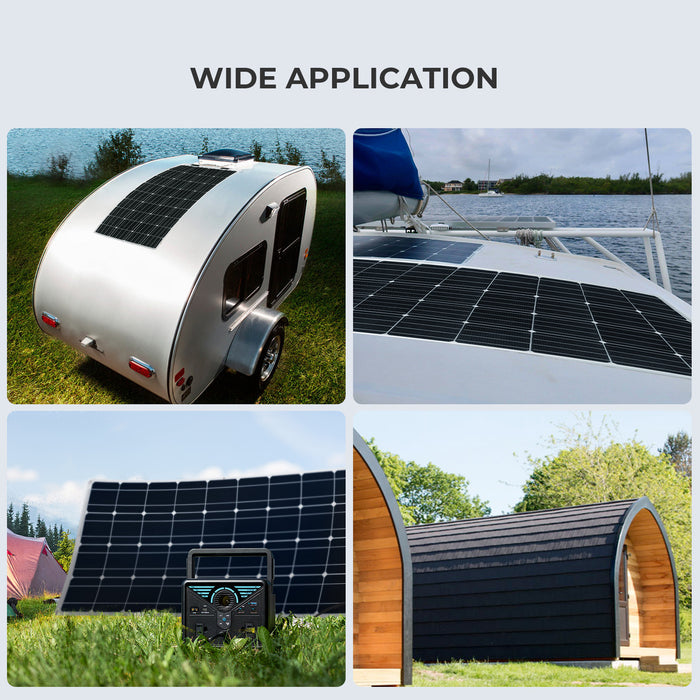 Explore Renogy 100 Watt 12 Volt Flexible Monocrystalline Solar Panel Features