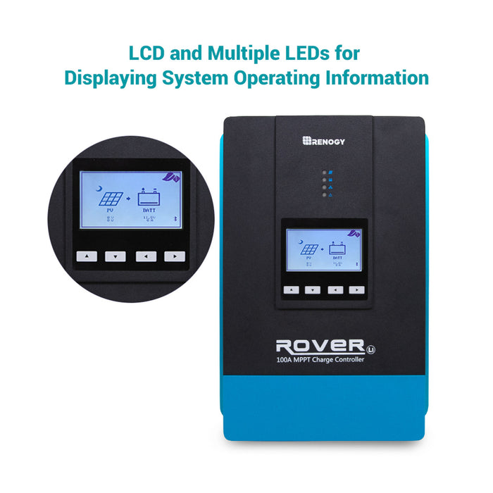Shop Renogy Rover 100 Amp MPPT Solar Charge Controller Online