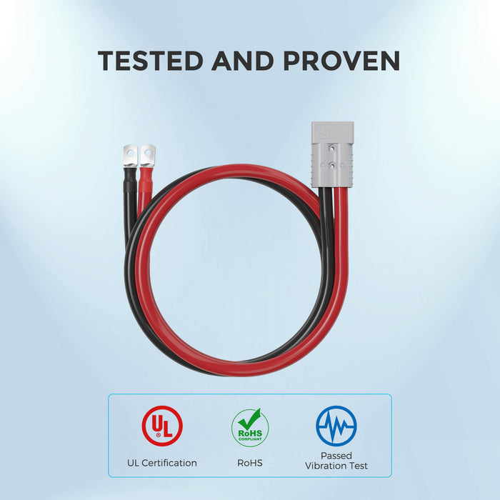 Renogy 1FT 4/0AWG Anderson Adapter Cable（Anderson SB350 - 3/8 in Lugs） Available Now