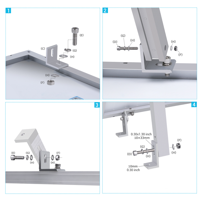 Renogy Solar Panel Flat Roof Tilt Mount Available Now