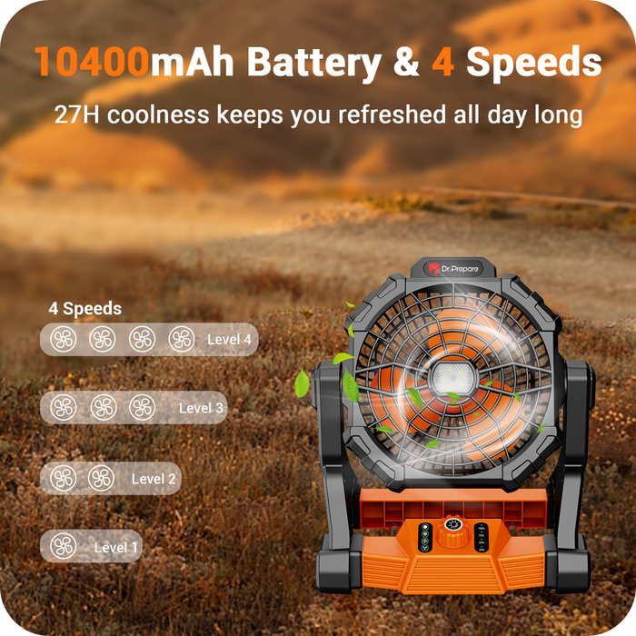 Renogy Dr.Prepare X25 Portable Camping Fan with LED Light Product Image