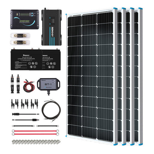 Buy Renogy 400W 12V General Off-Grid Solar Kit W/ 2*200W Rigid Panels (Customizable) (Wanderer Li 30A PWM W/ LCD & BT1 Module)