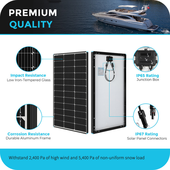 Renogy 100 Watt 12 Volt Monocrystalline Solar Panel Available Now