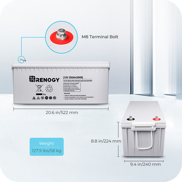 Best Price for Renogy Deep Cycle AGM Battery 12 Volt 200Ah