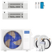 Buy MRCOOL DIY 4th Gen 2-Zone Mini Split Bundle: 27K BTU Ductless Air Conditioner & Heat Pump with 30K (12K + 18K) Ceiling Air Handlers, 66 ft. Total Lineset (16 + 50), and Install Kit | DIYM227HPC03C04