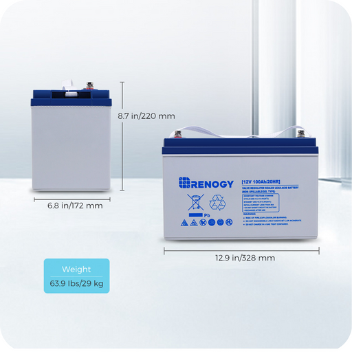 Purchase Renogy Deep Cycle Hybrid GEL Battery 12 Volt 100Ah