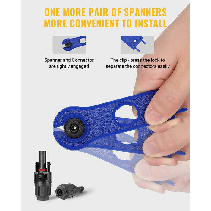 Best Price for BougeRV 12 PCS Solar Connectors with Spanners 6 Pairs Male/Female | IRV014-B021