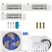 Buy MRCOOL DIY 4th Gen 3-Zone Mini Split Bundle: 36K BTU Ductless Air Conditioner & Heat Pump with 36K (9K + 9K + 18K) Ceiling Air Handlers, 198 ft. Total Lineset (16 + 16 + 16 + 50 + 50 + 50), Couplers and Install Kit | DIYM336HPC02C80