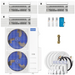 Buy MRCOOL DIY 4th Gen 3-Zone Mini Split Bundle: 48K BTU Ductless Air Conditioner & Heat Pump with 42K (12K + 12K + 18K) Ceiling Air Handlers, 141 ft. Total Lineset (16 + 25 + 50 + 50), Coupler and Install Kit | DIYM348HPC00C24