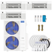 Buy MRCOOL DIY 4th Gen 3-Zone Mini Split Bundle: 48K BTU Ductless Air Conditioner & Heat Pump with 48K (12K + 18K + 18K) Ceiling Air Handlers, 176 ft. Total Lineset (16 + 25 + 35 + 50 + 50), Couplers and Install Kit | DIYM348HPC01C62