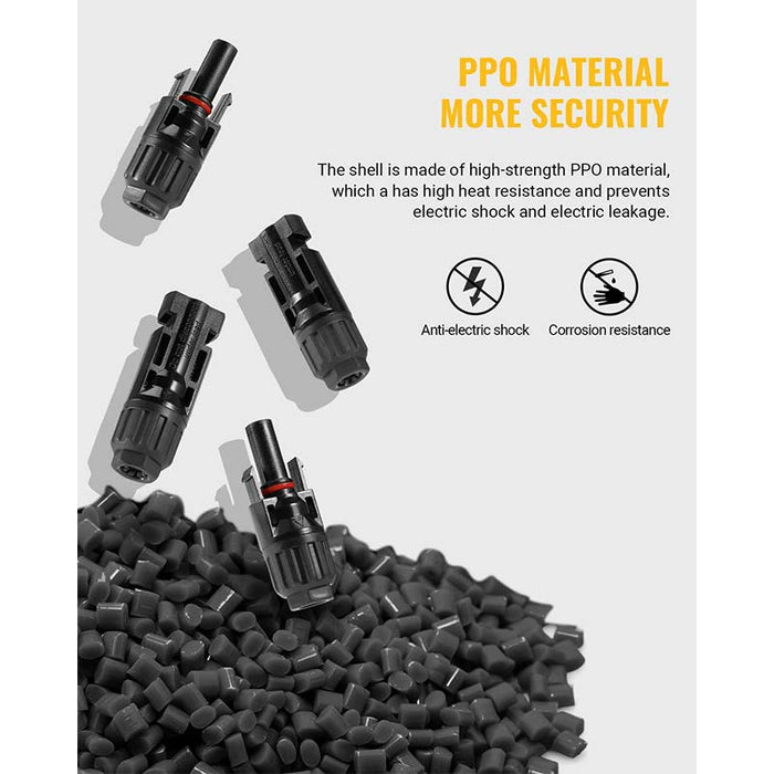 BougeRV 12 PCS Solar Connectors with Spanners 6 Pairs Male/Female | IRV014-B021 Available Now