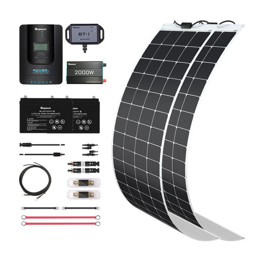Buy Renogy 400W 12V General Off-Grid Solar Kit W/ 2*200W Flexible Panels (Customizable) (Wanderer Li 30A PWM W/ LCD & BT1 Module)