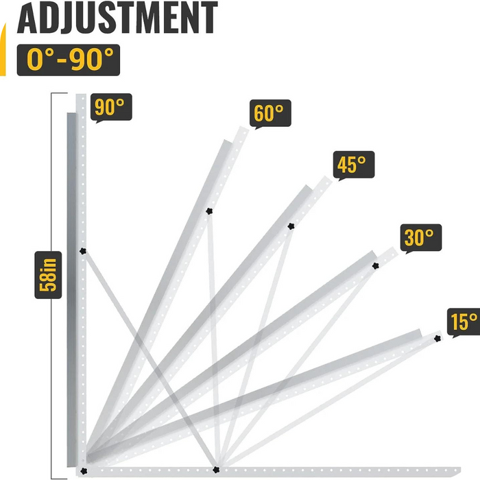 Best Price for BougeRV 58in Adjustable Solar Panel Tilt Mount Brackets with Foldable Tilt Legs