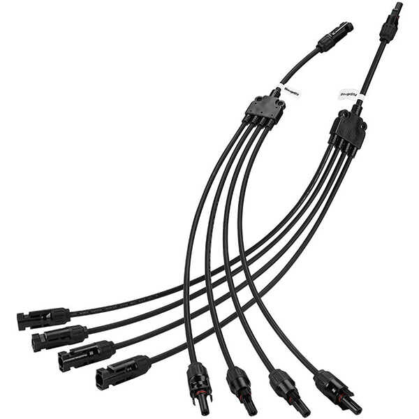 BougeRV Y Branch Parallel Connectors Extra Long 1 to 4 Solar Cable | ISE030 Highlights