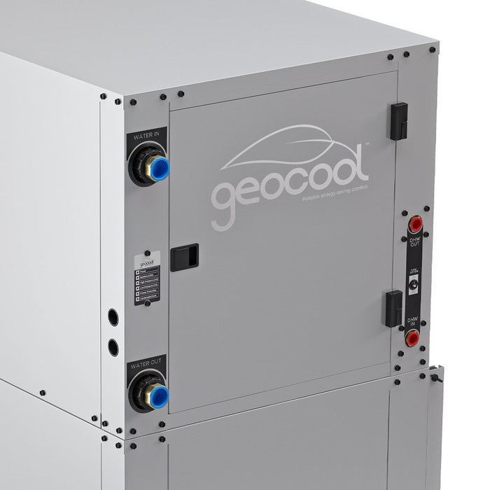 MRCOOL GeoCool 60K BTU, 5 Ton, Downflow Two-Stage CuNi Coil Left w/Heater | GCHPD060TGTANDL Product Image