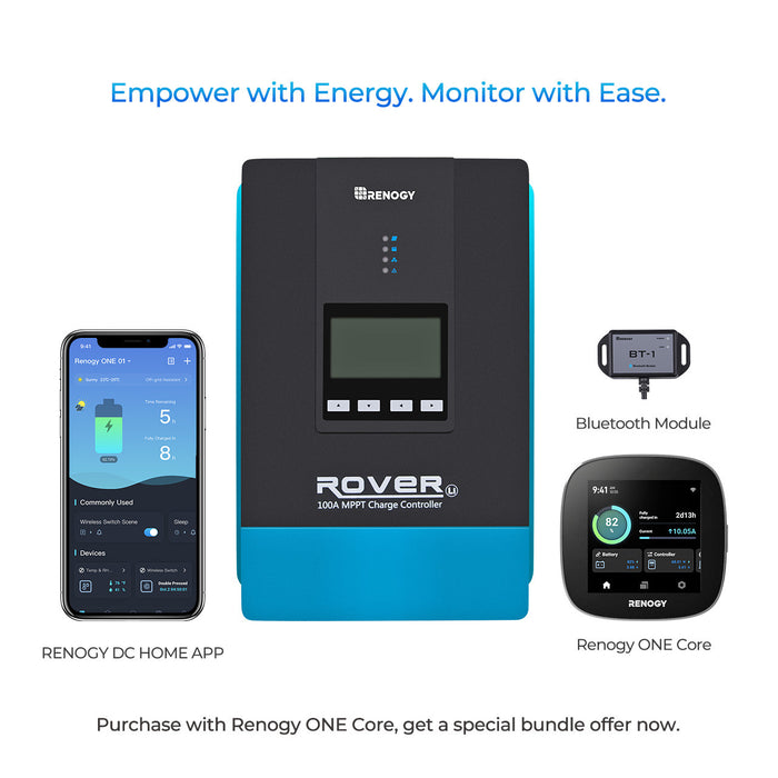 Lowest Price for Renogy Rover 100 Amp MPPT Solar Charge Controller