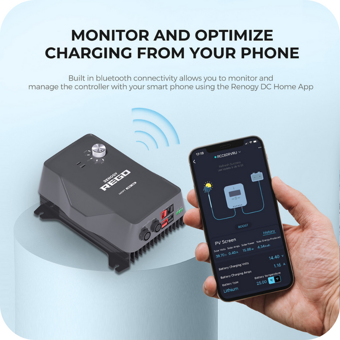 Learn More About Renogy REGO 12V 60A MPPT Solar Charge Controller w/ Renogy ONE