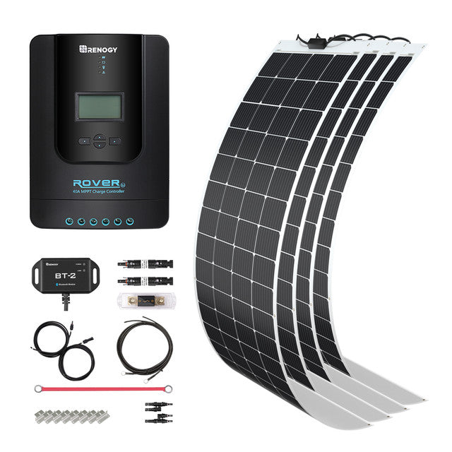 Buy Renogy 800W 12V General Off-Grid Solar Kit W/ 4*200W Flexible Panels (Customizable) (Rover 60A MPPT W/LCD & BT2 Module)
