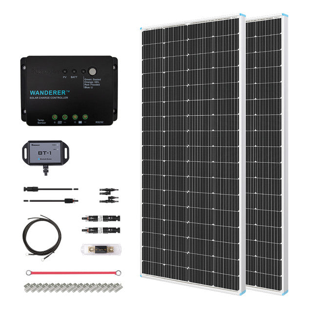 Buy Renogy 400W 12V General Off-Grid Solar Kit W/ 2*200W Rigid Panels (Customizable) (Rover 40A MPPT W/ LCD & BT1 Module)