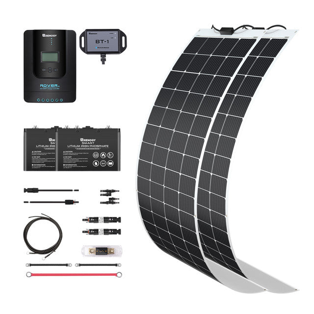 Buy Renogy 400W 12V General Off-Grid Solar Kit W/ 2*200W Flexible Panels (Customizable) (Rover 40A MPPT W/ LCD & BT1 Module)