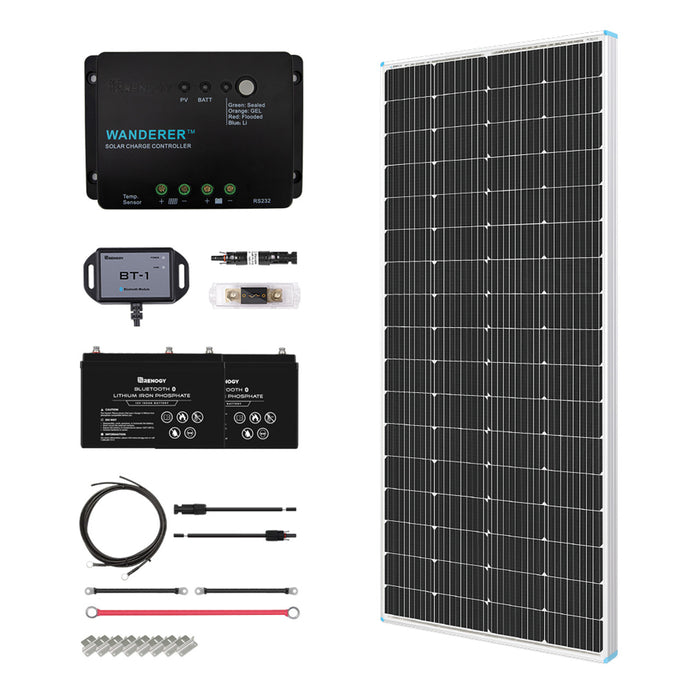 Buy Renogy 200W 12V General Off-Grid Solar Kit W/ 1*200W Rigid Panels (Customizable) (Voyager 20 PWM Waterproof Charge Controller)