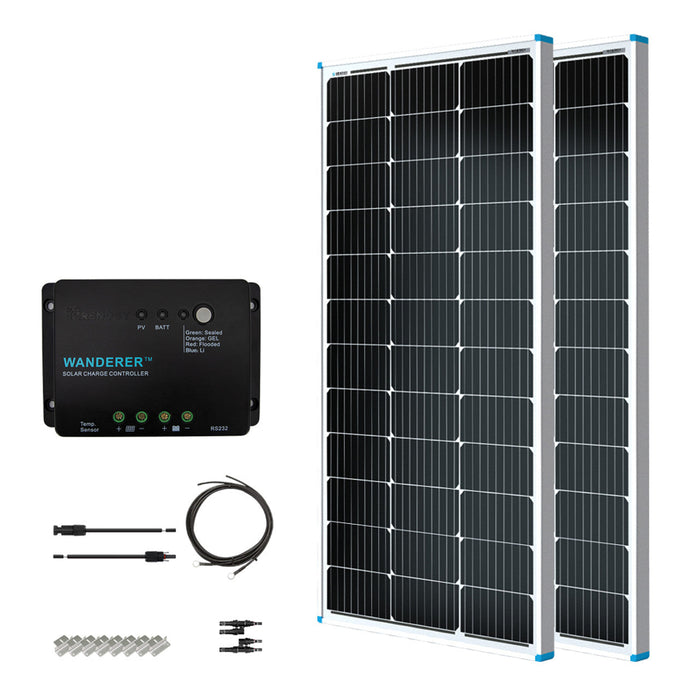 Buy Renogy 200W 12V General Off-Grid Solar Kit W/ 1*200W Rigid Panels (Customizable) (Wanderer Li 30A PWM W/LCD & BT1 Module)