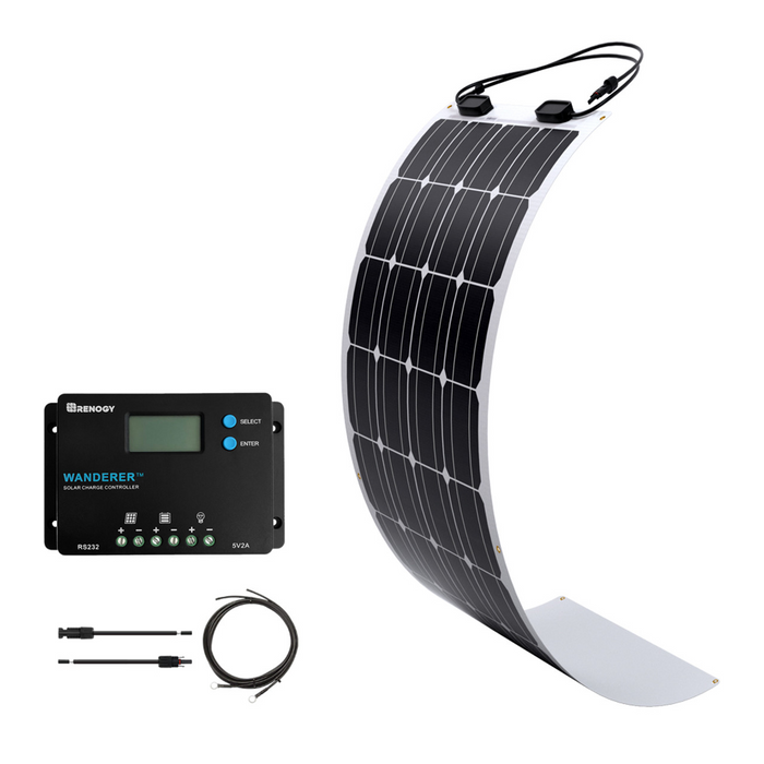 Renogy 100W 12V General Off-Grid Solar Kit W/ 1*100W Flexible Panels (Customizable)