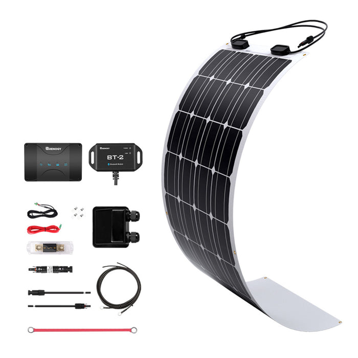 Buy Renogy 100W 12V Solar RV Kit (Customizable) (1*100W 12V Flexible Solar Panel, 1*12V 100Ah Self-Heating LiFePO4 Battery W/ BT2 Module And 1*1000W 12V Pure Sine Wave Inverter)