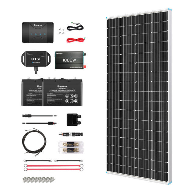 Buy Renogy 200W 12V Solar RV Kit (Customizable) (1*200W 12V Flexible Solar Panel, 2*12V 100Ah LiFePO4 Battery W/ Bulit-in Bluetooth And 1000W 12V Pure Sine Wave Inverter)
