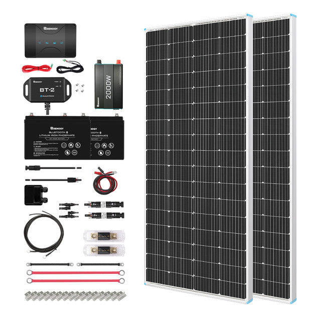 Buy Renogy 400W 12V Solar RV Kit (Customizable) (2*200 12V Rigid Solar Panel)