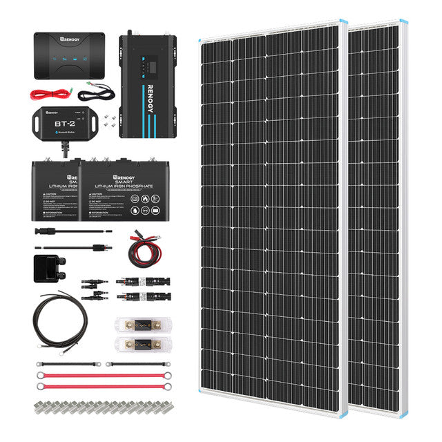 Buy Renogy 400W 12V Solar RV Kit (Customizable) (2*200 12V Rigid Solar Panel)