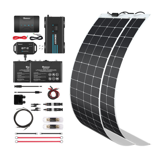 Buy Renogy 400W 12V Solar RV Kit (Customizable) (2*200 12V Flexible Solar Panel)