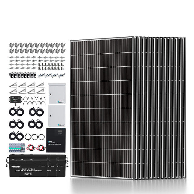 Buy Renogy 1200W/2500W/4800W Tiny House Home Cabin Kit (Customizable) (2500W (8*320W Solar Panel))