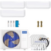 Buy MRCOOL DIY 4th Gen 3-Zone Mini Split Bundle: 27K BTU Ductless Air Conditioner & Heat Pump with 30K (9K + 9K + 12K) Wall Air Handlers, 191 ft. Total Lineset (16 + 25 + 50 + 50 + 50), Couplers and Install Kit | DIYM327HPW01C78