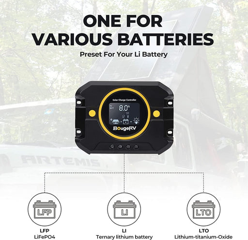 Purchase BougeRV Li 10A PWM Solar Charge Controller 12V 24V | ISE132
