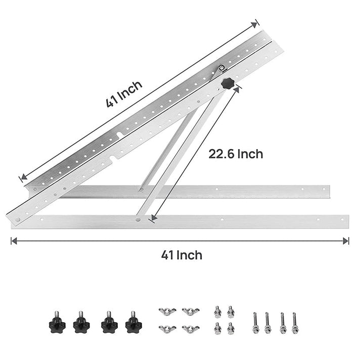 BougeRV 41 in Solar Panel Tilt Mount Brackets (Upgraded Version) | ISE151 Available Now