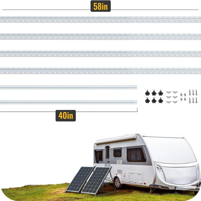 BougeRV 58in Adjustable Solar Panel Tilt Mount Brackets with Foldable Tilt Legs With Discount