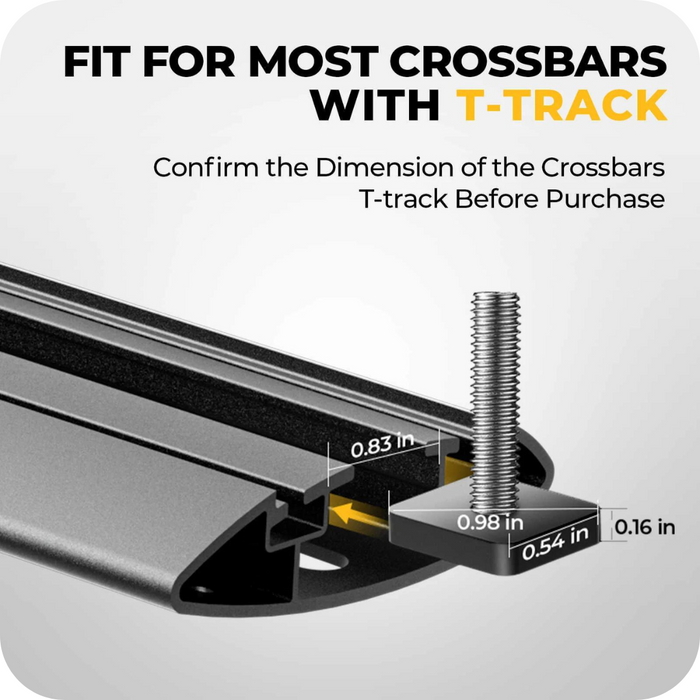 BougeRV Lockable T Slot Ski & Snowboard Racks (Only Fits Crossbars with T-Track) | IRK024 With Discount