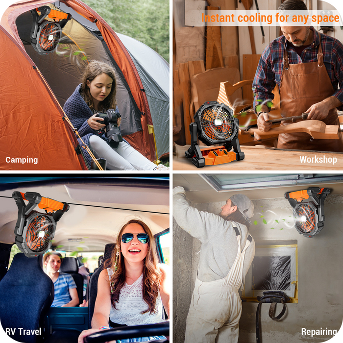 Renogy Dr.Prepare X25 Portable Camping Fan with LED Light Highlights