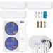 Buy MRCOOL DIY 4th Gen 3-Zone Mini Split Bundle: 48K BTU Ductless Air Conditioner & Heat Pump with 48K (12K + 18K + 18K) Wall Air Handlers, 198 ft. Total Lineset (16 + 16 + 16 + 50 + 50 + 50), Couplers and Install Kit | DIYM348HPW01C80
