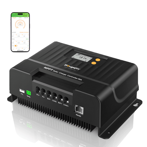 Buy BougeRV 60A MPPT Solar Charge Controller with Bluetooth 12V/24V | ISE198