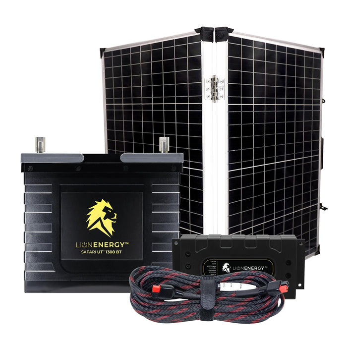 Buy Lion Energy RV and Off-Grid 12V Lithium Battery 105Ah Solar Power System (0 Battery Warmers, 1 Solar Panel And 0 Battery Chargers)