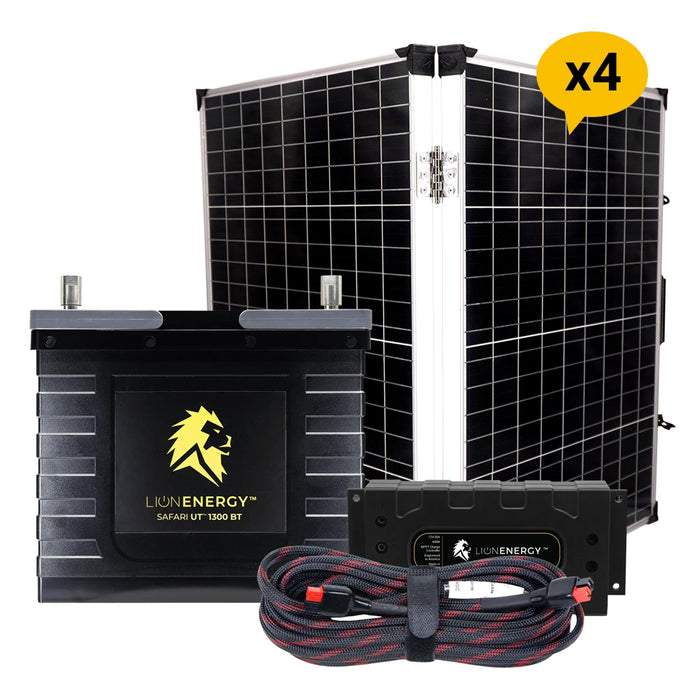 Buy Lion Energy RV and Off-Grid 12V Lithium Battery 105Ah Solar Power System (0 Battery Warmers, 4 Solar Panels And 0 Battery Chargers)