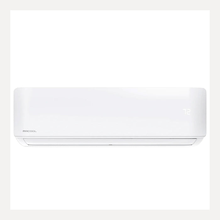 Front View of Wall-Mount Air Handler with Louver Closed For MRCOOL DIY 4th Gen 4-Zone Mini Split Bundle: 48K BTU Ductless Air Conditioner & Heat Pump with 54K (9K + 9K + 18K + 18K) Wall Air Handlers, 151 ft. Total Lineset (16 + 25 + 25 + 35 + 50), Coupler and Install Kit | DIYM448HPW07C38