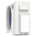 Side View of Condenser For MRCOOL DIY 4th Gen 2-Zone Mini Split Bundle: 18K BTU Ductless Air Conditioner & Heat Pump with 21K (9K + 12K) Ceiling Air Handlers, 110 ft. Total Lineset (25 + 35 + 50), Coupler and Install Kit | DIYM218HPC01C17