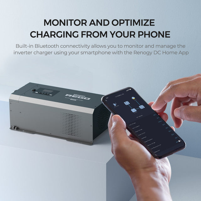 Renogy REGO 12V 3000W Pure Sine Wave Inverter Charger w/ LCD Display Product Image
