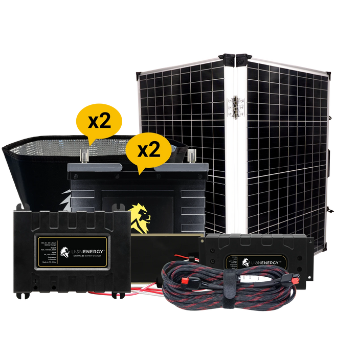 Buy Lion Energy RV and Off-Grid 12V Lithium Battery 210Ah Solar Power System (2 Battery Warmers, 0 Solar Panels And 1 Battery Charger)
